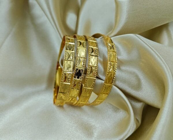 Premium Quality Micro Gold Plated Bangles in set of 4 pcs