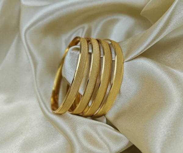 Premium Quality Micro Gold Plated Bangles in set of 4 pcs