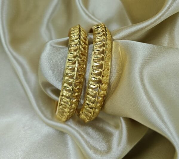 Premium Quality Micro Gold Plated Kada Bangles in set of 2 pcs