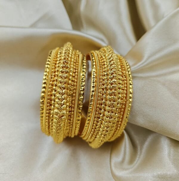 Premium Quality Micro Gold Plated Kada Bangles in set of 2 pcs