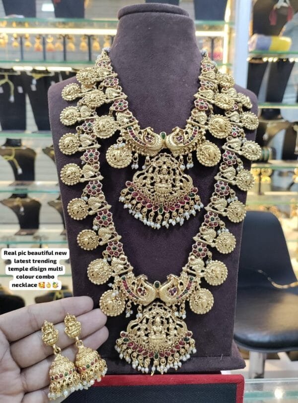 Best Quality Temple Semi Bridal Necklace Set For Women